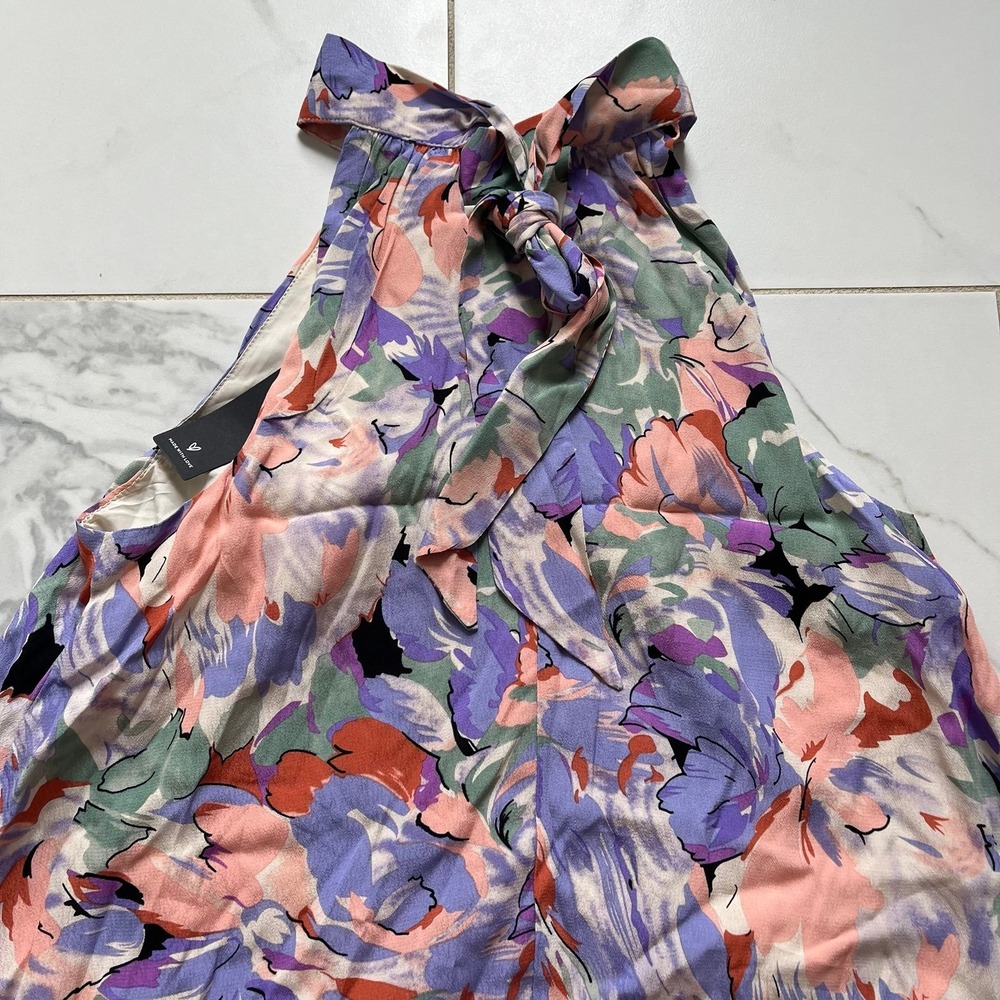 Lulu's Pastel Floral Halter Mini Dress - Picture 7 of 8